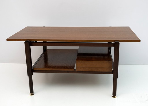 Tavolino da caffè italiano in mogano Ico Parisi, 1950, metà del secolo scorso