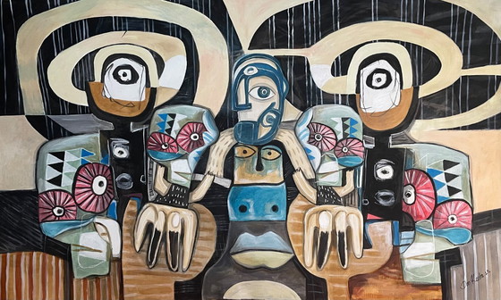 Image 1 of Don Kosta - Derrière le masque XXL Acrylique sur toile