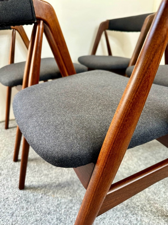 4 Deense Design Teak Eetkamerstoelen 205 Thomas Harlev Farstrup, Hout, Bruin (foto 15 van 15)