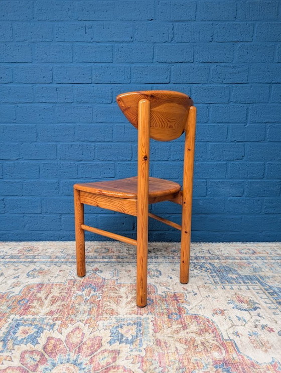 Image 1 of Vintage grenen eettafel met vier stoelen, jaren 70