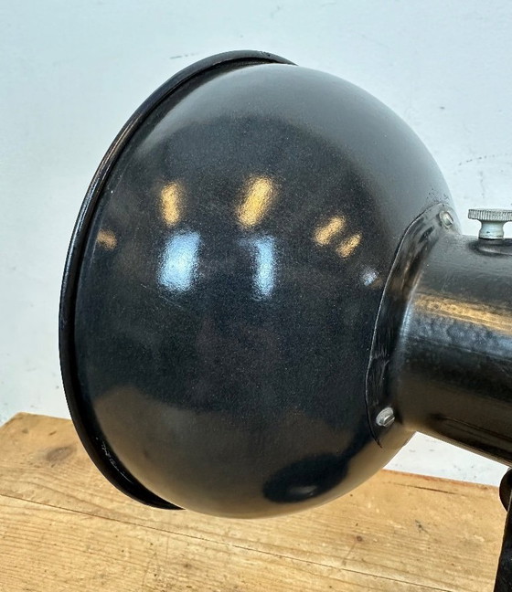 Image 1 of Vintage Black Enamel Table Photo Lamp, 1950s