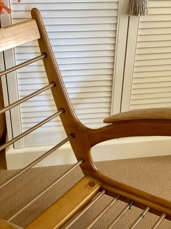 Image 1 of Vintage Mid Century De Ster Gelderland Design Fauteuil Teak