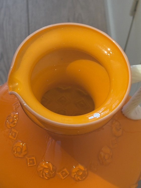 Stelvia Vintage 1960s Orange Opaline Glass Vase (Opalina Fiorentina) Empoli Italy – stelvio empoli (photo 6 of 9)