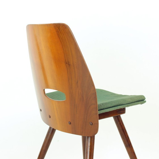Pair Of Lollipop Chairs By František Jirák For Tatra Nábytok, Czechoslovakia, 1960s – Dining chairs, Textile (photo 10 of 16)