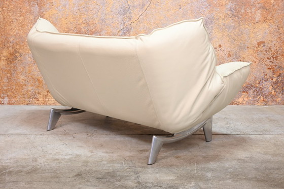 Image 1 of Nouveau canapé Leolux Tango en cuir beige capitonné