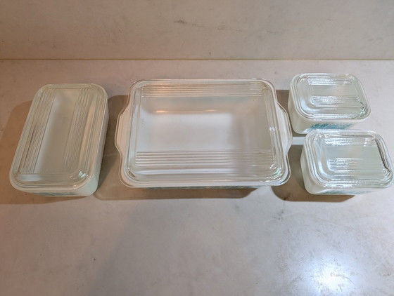 Set complet Vintage Pyrex USA Butterprint Amish pour réfrigérateur (1957) - État neuf! (photo 3 sur 9)