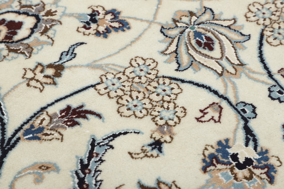 Image 1 of Origineel handgeknoopt Perzisch Tapijt Nain 9 La Fijn Met Zijde 394 X 98 Cm Top Conditie