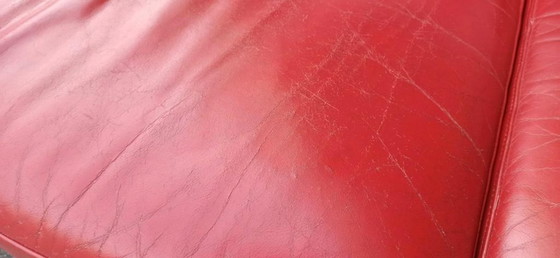 Image 1 of Vintage postmodern Rolf Benz leather sofa