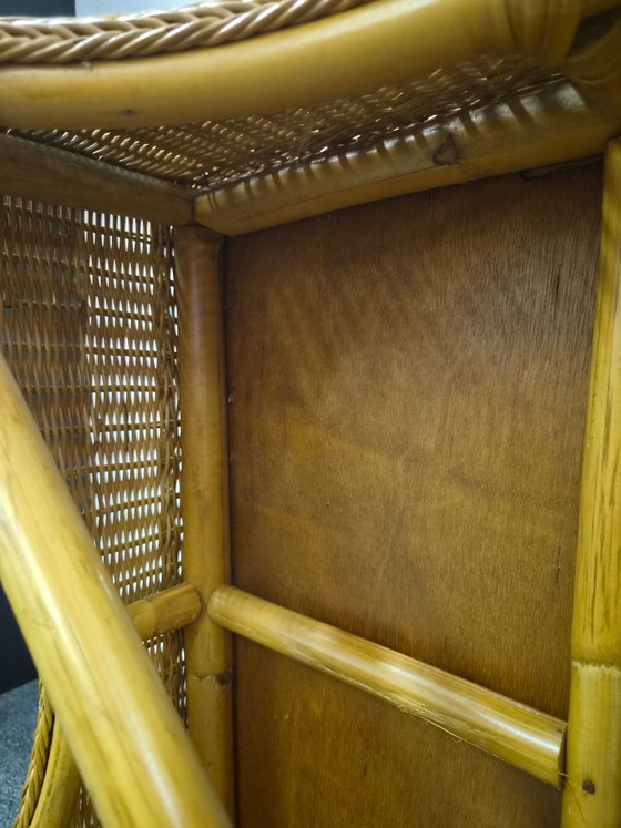 Mid-Century Modern Rohé Noordwolde Rotan Salontafel (Vierkant) – Rattan, Bamboo (photo 9 of 12)