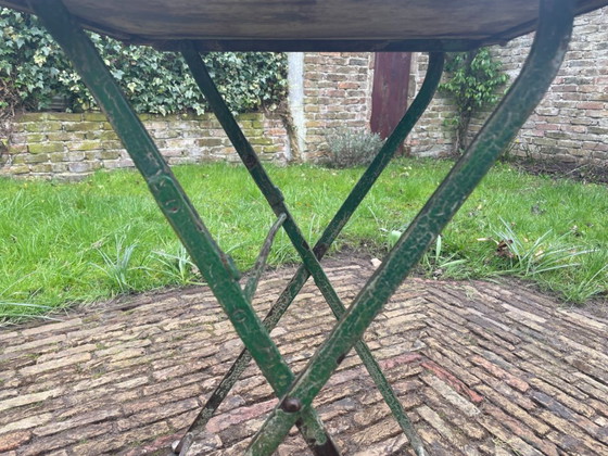Image 1 of Mesa de bistró, mesa de jardín, mesa plegable, estilo francés antiguo.
