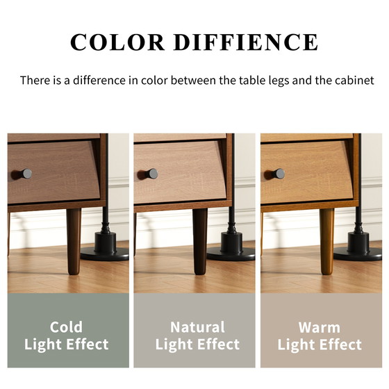 Image 1 of Urban Meuble buffetkast in vintage houtlook met rotan deuren, 2 deuren, 2 laden, 130 x 75,5 x 40 cm, CROLZOI