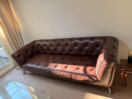 Ledersofa, 3-Sitzer – banken, Leather, Metal