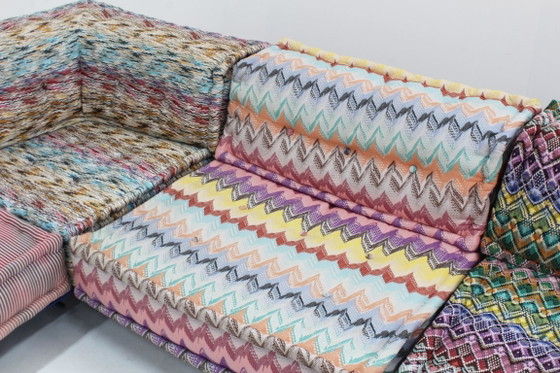 Image 1 of Canapé Roche Bobois Mah Jong, design Missoni par Hans Hopfer, avec plateforme