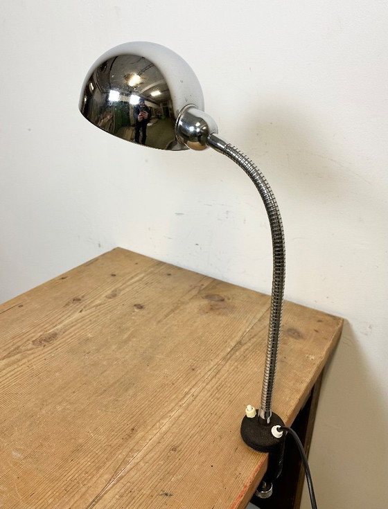 Image 1 of Vintage Chrome Italian Gooseneck Table Lamp, 1960s
