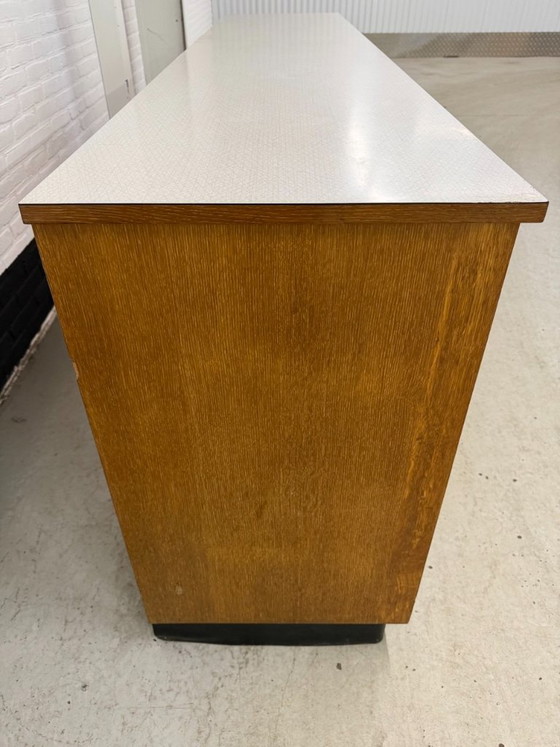 Armadio scolastico vintage in teak con ante scorrevoli – Credenze, Wood (photo 6 of 22)