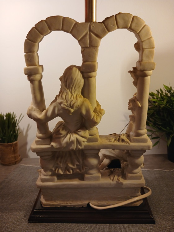 Rare lampe traversante en oxolyte Giuseppe Armani l arte nel mondo Florence 50 cm Capodimonte (photo 15 of 15)
