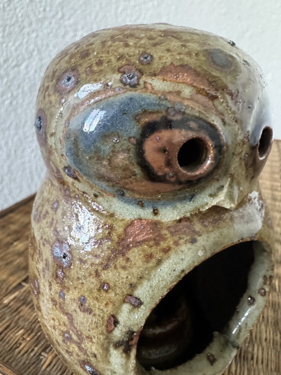 Image 1 of Portavelas de cerámica con forma de búho de Guy Baudat