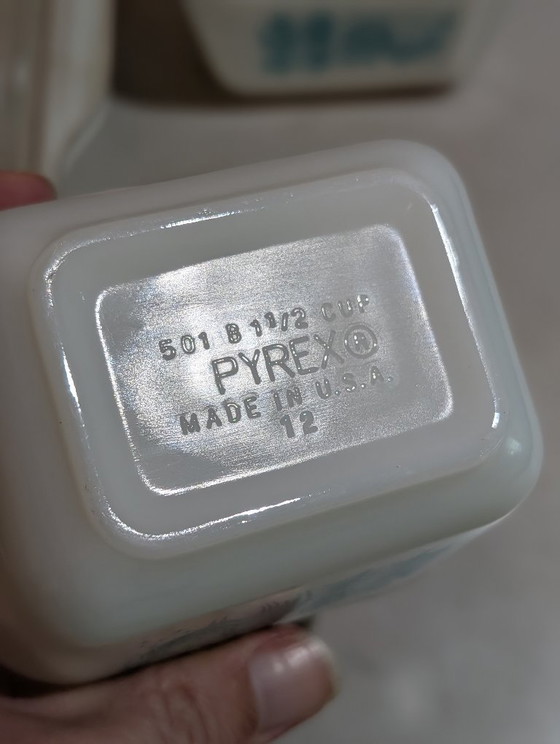 Set complet Vintage Pyrex USA Butterprint Amish pour réfrigérateur (1957) - État neuf! (photo 7 sur 9)