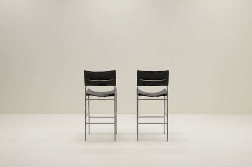 Set of 2 SB06 bar stools by Martin Visser for Spectrum, 1990s Netherlands. 