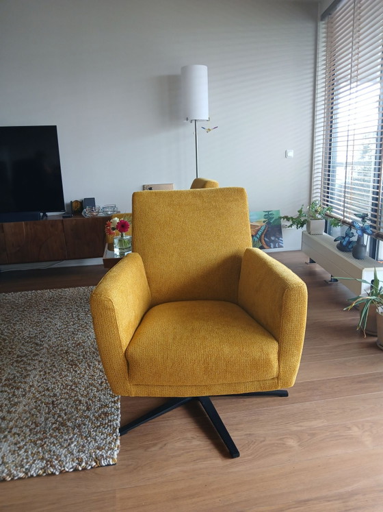 Swivel Armchairs set of 2 – Maia, Cotton, Polyester (photo 5 of 5)