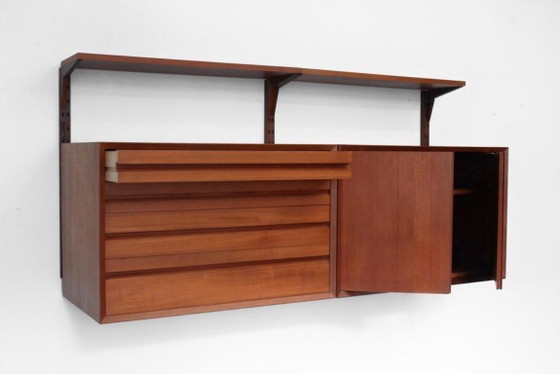 1/2 Poul Cadovius Royal System Credenza Cassetto Scaffale Teak – Scaffali a muro, Legno (photo 5 of 20)