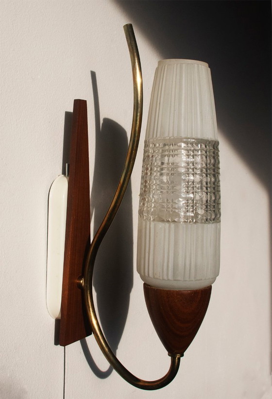 Image 1 of 4 lampade da parete vintage anni '60, design scandinavo