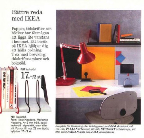 Image 1 of 16x vintage IKEA Flit minimalistische boekensteunen design Hagberg & Hagberg 90s