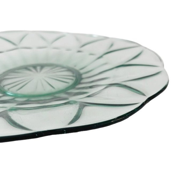 Image 1 of Cuenco Art Decó vidrio verde menta años 1930