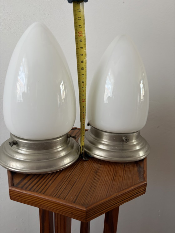 Image 1 of Lampes de plafond vintage Art Déco, lot de 2