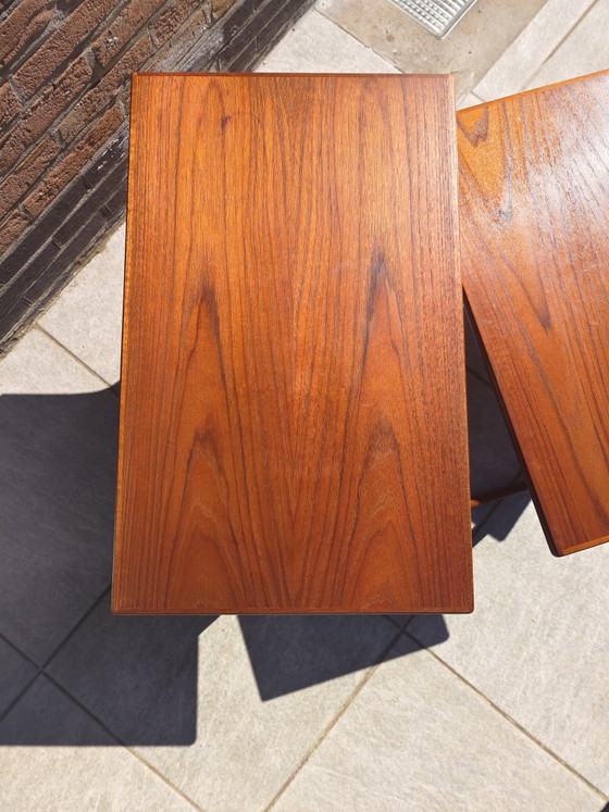 Image 1 of Tables gigognes vintage en teck Kai Kristiansen, modèle VM143, des années 1960