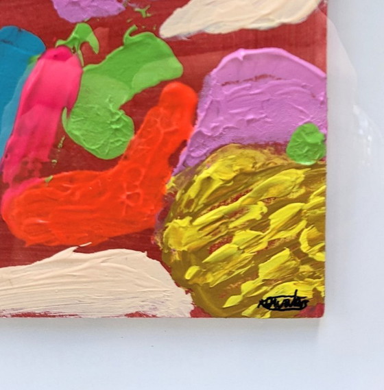 Image 1 of Astratto 1 dipinto originale acrilico di Nigel Waters con cornice, arte, nuova casa