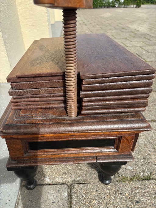 Antique wooden book press
