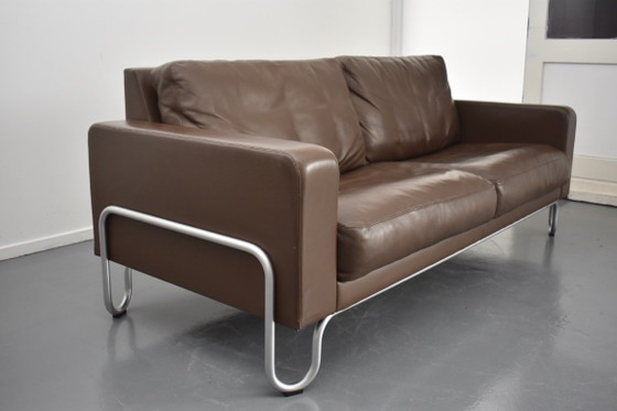 Prachtige Exclusieve Dutch Originals Gispen Design Bank – 3-5 zitsbanken, Leather, Metal (photo 6 of 18)