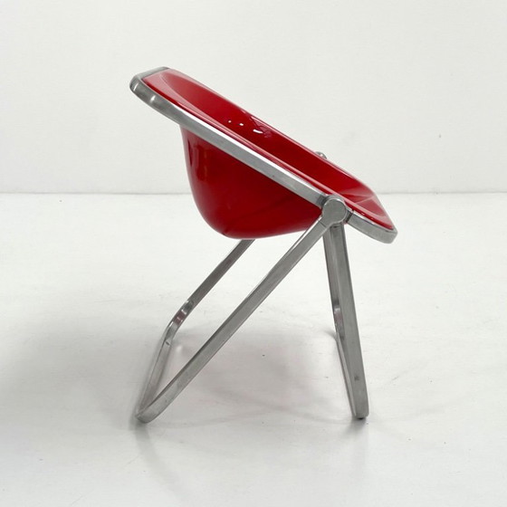 Image 1 of Red Plona Folding Chair by Giancarlo Piretti for Castelli, 1970s