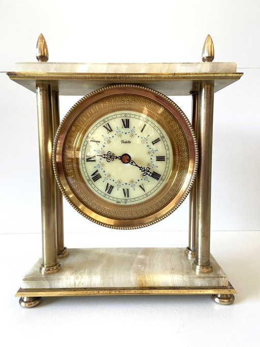 Vintage Mantel Clock, Portico Clock, Starring, Made in France, Louis XVI Art Deco