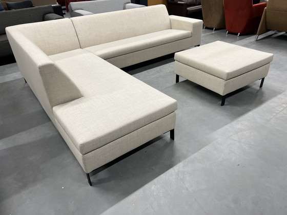 Image 1 of Gelderland 6511 Corner Sofa with Hocker Clara fabric 240x280