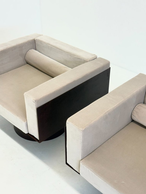 Image 1 of Juego de 2 sillones esculturales de metal italiano