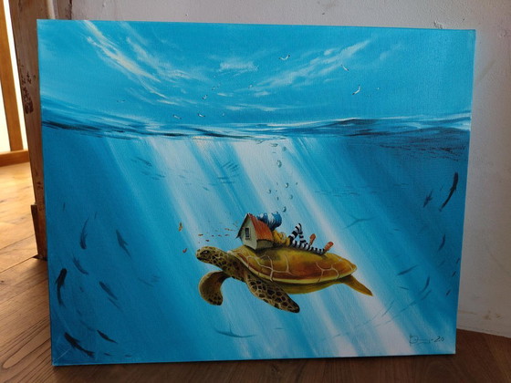 Image 1 of Adam Burczyc - Helfer | Ölfarbe 40 x 30 cm