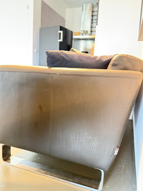 Brühl & Sippold Leren 2-Zitsbank + Fauteuil – Design – Zithoek, Leather, Metal (photo 4 of 9)