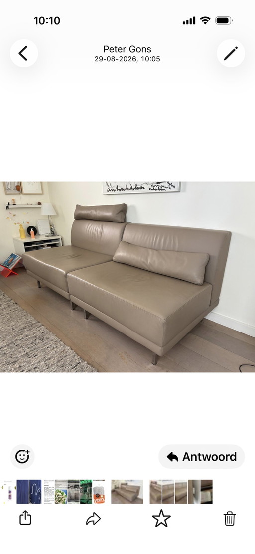 Banque de Gelderland – 3 5 zitsbanken, Leather