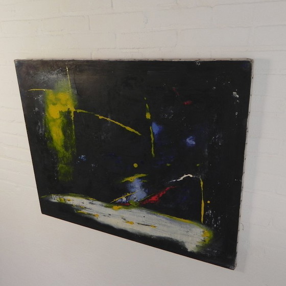 Image 1 of Abstract painting, oil on canvas, 1980s