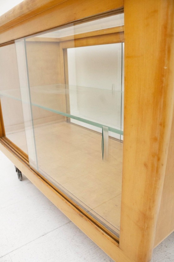 Jaren 50 Cees Braakman - Pastoe eikenhouten barcart – Serveerwagens, Glass, Wood (photo 6 of 9)