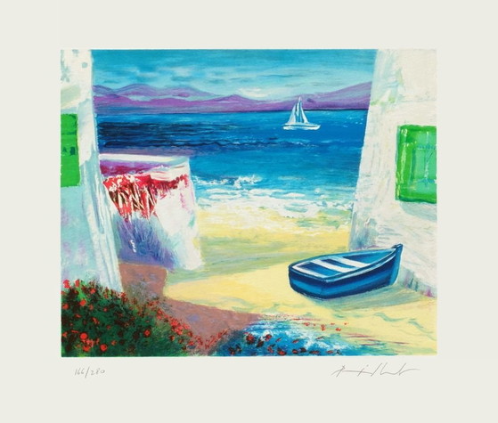 Image 1 of Jean Pierre POPHILLAT Perspective sur la mer Litografia firmata 1985