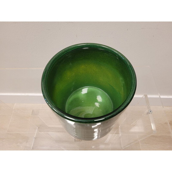 Image 1 of Vintage emerald green centerpiece, Italy 1990s
