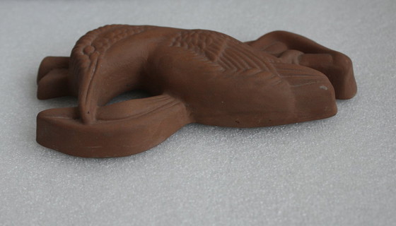 Image 1 of Wall painting, sculptural relief, kingfisher, terracotta