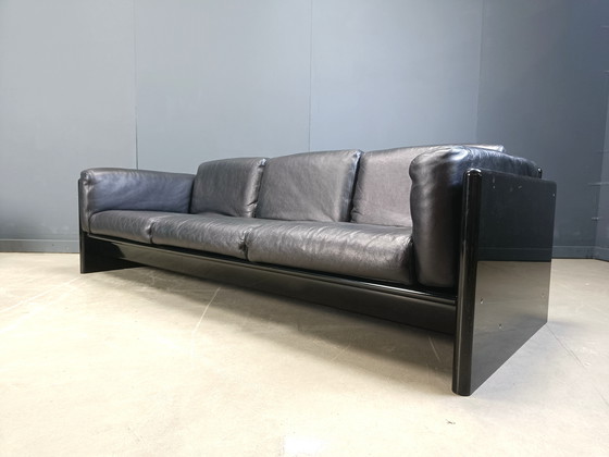 Image 1 of Ensemble de canapés vintage en laque et cuir par Kazuhide Takahama pour Studio Simon, 1970