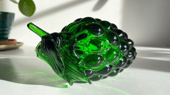 Image 1 of Vintage groene glazen druiventros