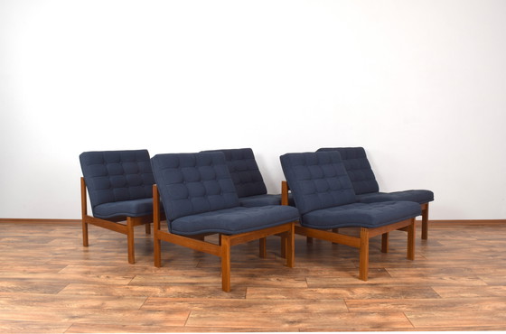 Image 1 of Mid Century Teak "Moduline" Modulaire Sofa van Ole Gjerløv-Knudsen & Torben Lind voor France & Søn, 1960S