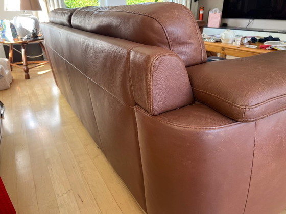 Canapé 3 places Natuzzi en cuir aniline – Leather (photo 4 of 5)
