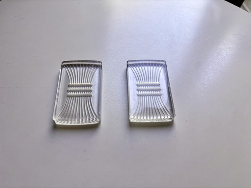 2 Lalique Knife Racks - Some Traces of Time (See Photos)